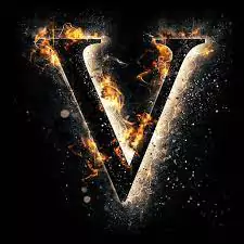 heart shape v letter love wallpaper